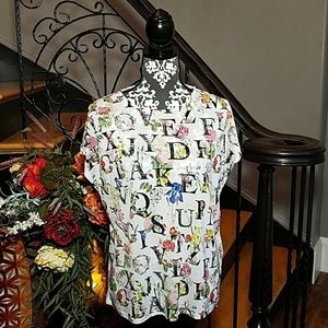 Ted Baker Alphabet and florals tee